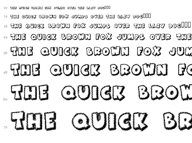 KR Frosted Cake font waterfall
